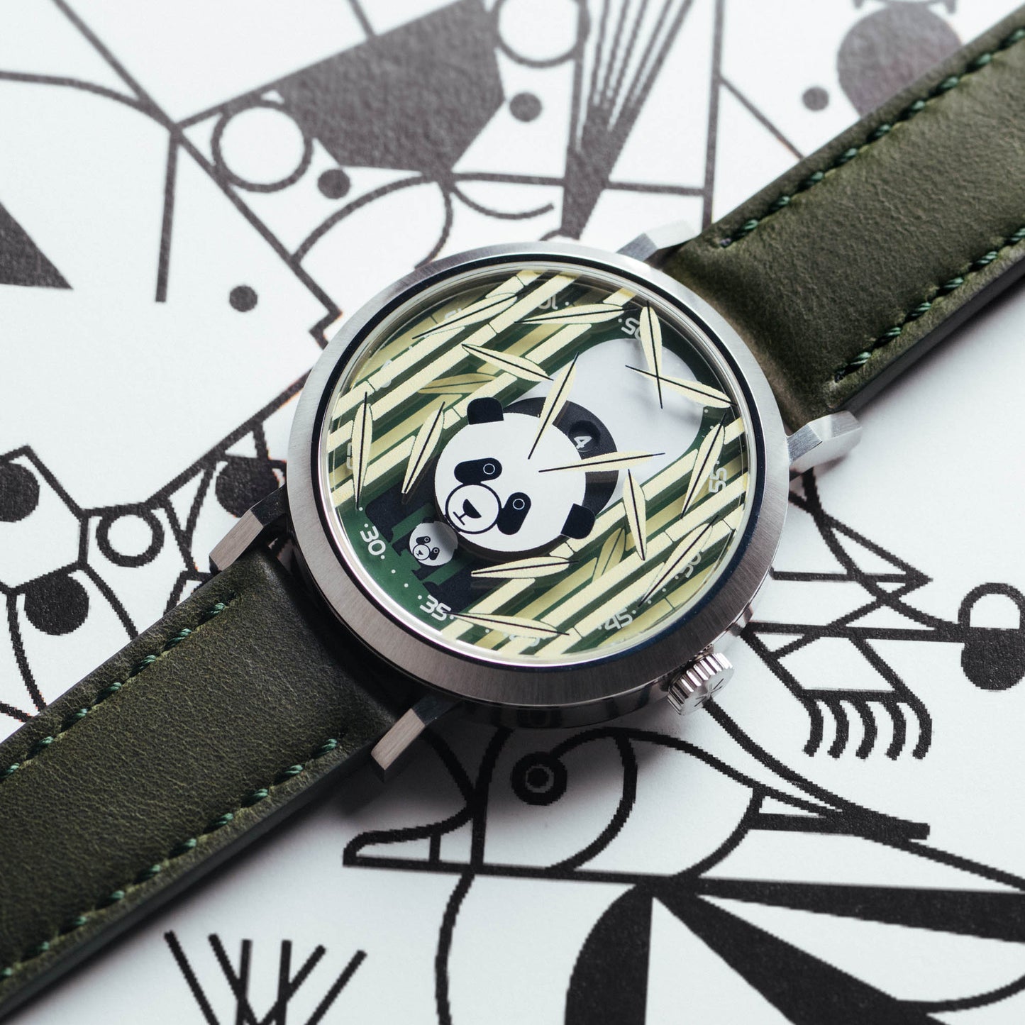 Charley Harper Panda Panda Jump Hour Automatic