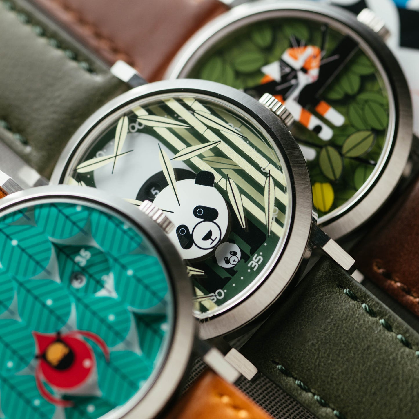 Charley Harper Panda Panda Jump Hour Automatic