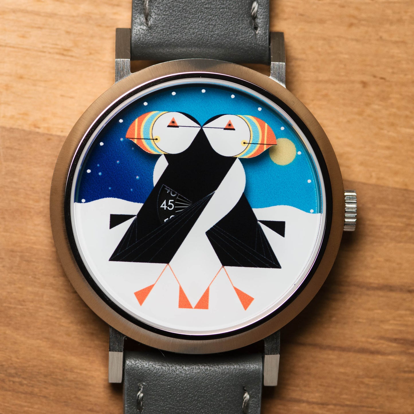 Charley Harper Puffins Passing Day & Night