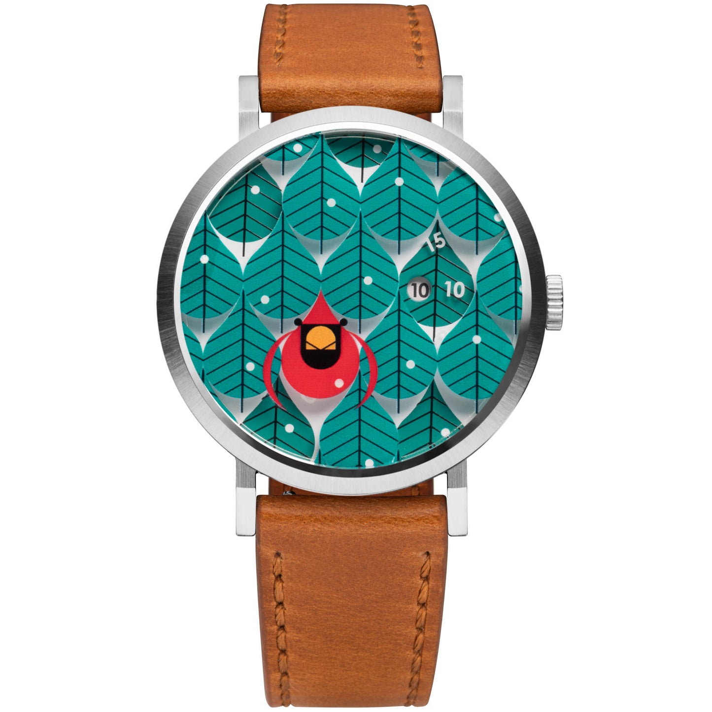 Charley Harper Coniferous Cardinal Jump Hour Automatic