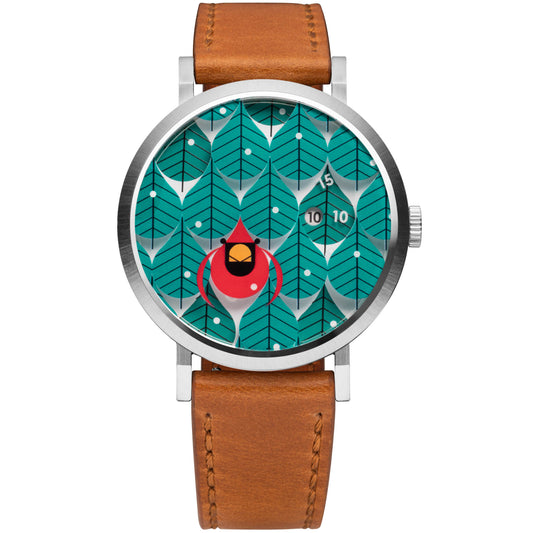 Charley Harper Coniferous Cardinal Jump Hour Automatic