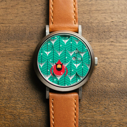 Charley Harper Coniferous Cardinal Jump Hour Automatic