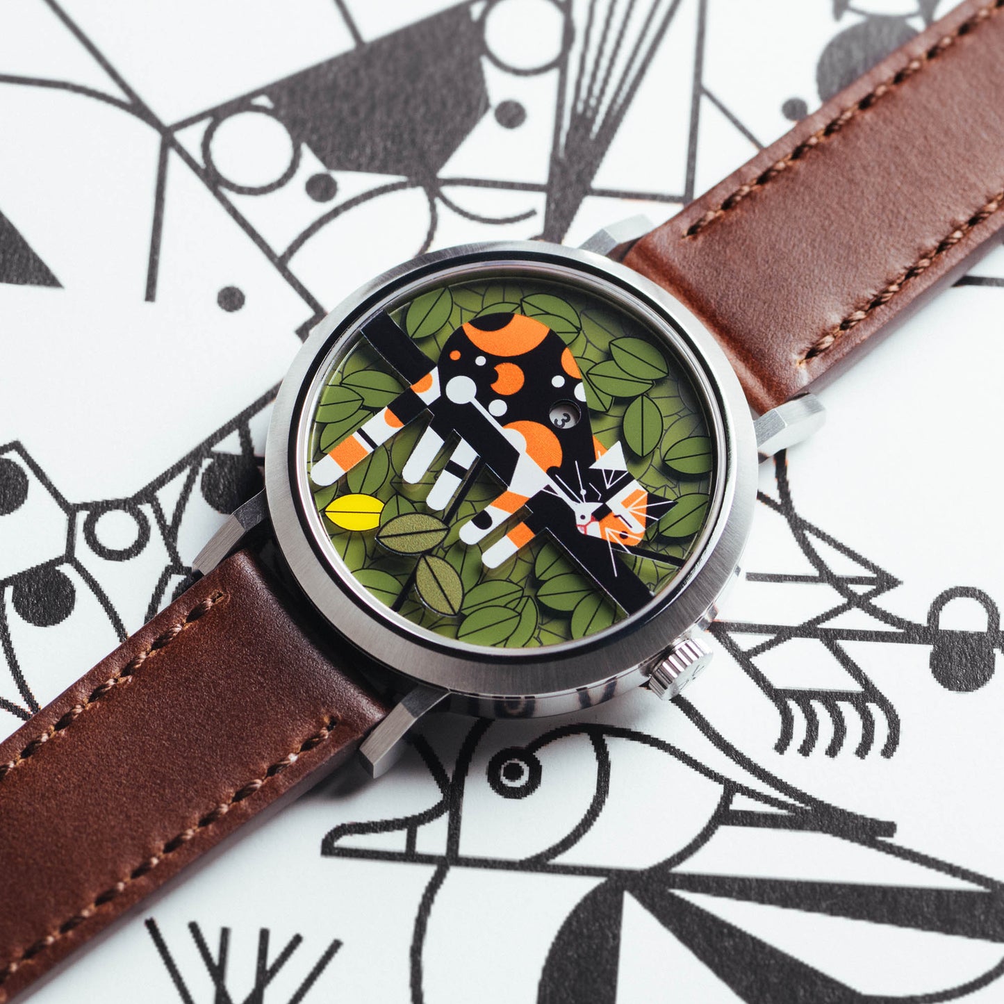 Charley Harper Limp on a Limb Jump Hour Automatic