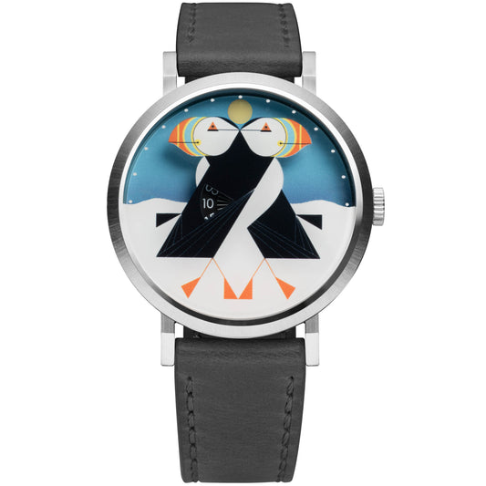 Charley Harper Puffins Passing Day & Night