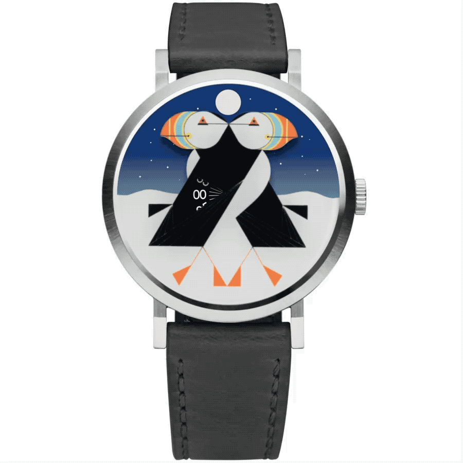 Charley Harper Puffins Passing Day & Night